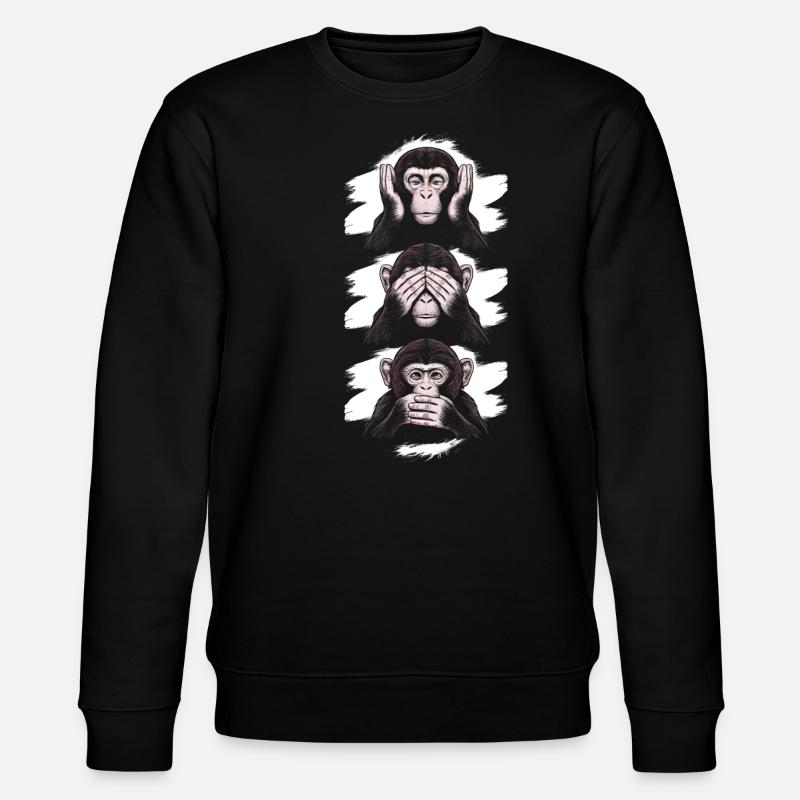 3 Singes - Sweat bio CHANGER Stanley/Stella Unisexe - noir