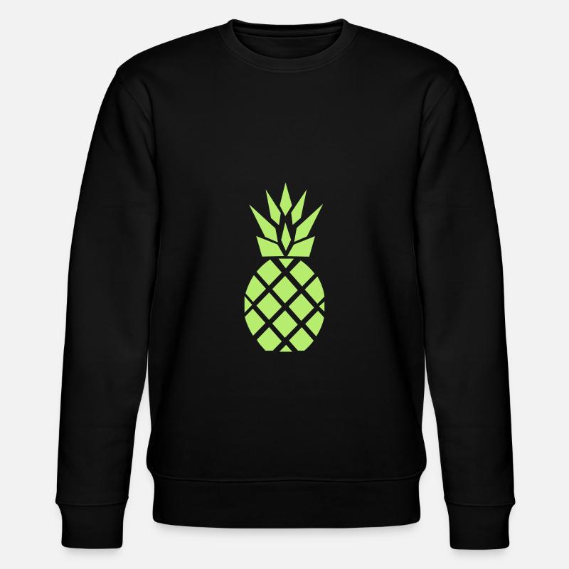 Pineapple neon pineapple - Stanley/Stella CHANGER Unisex Organic Sweatshirt - black