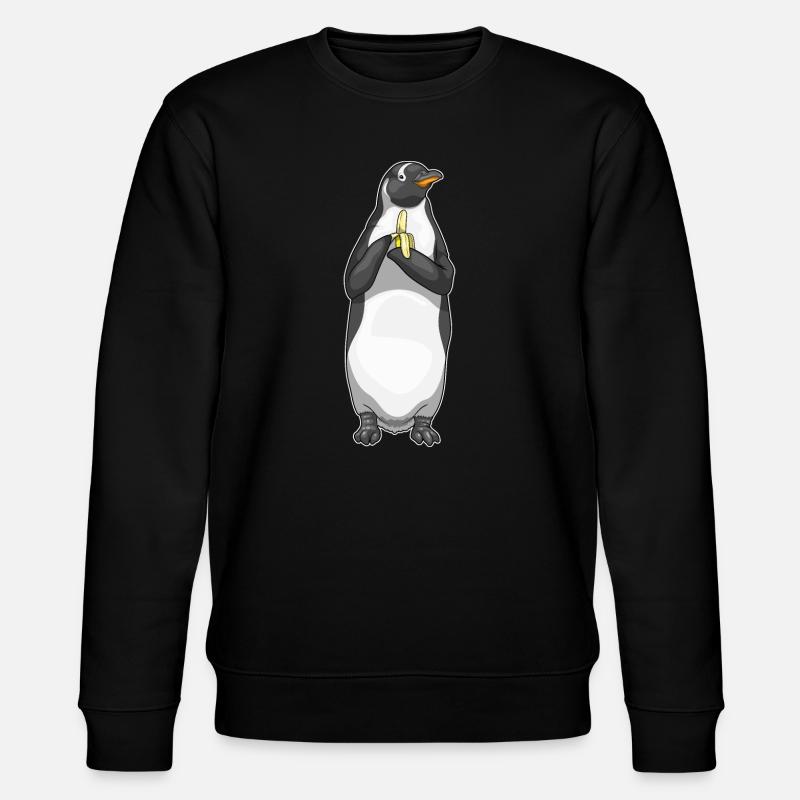 Pingouin Banane Fruit - Sweat bio CHANGER Stanley/Stella Unisexe - noir