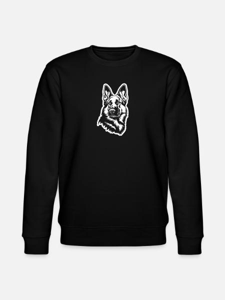 German Shepherd Dog Dog Head - Stanley/Stella CHANGER Unisex Organic Sweatshirt - black