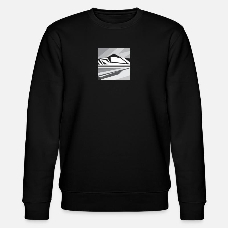 Geometric Mountains - Stanley/Stella CHANGER Unisex Organic Sweatshirt - black