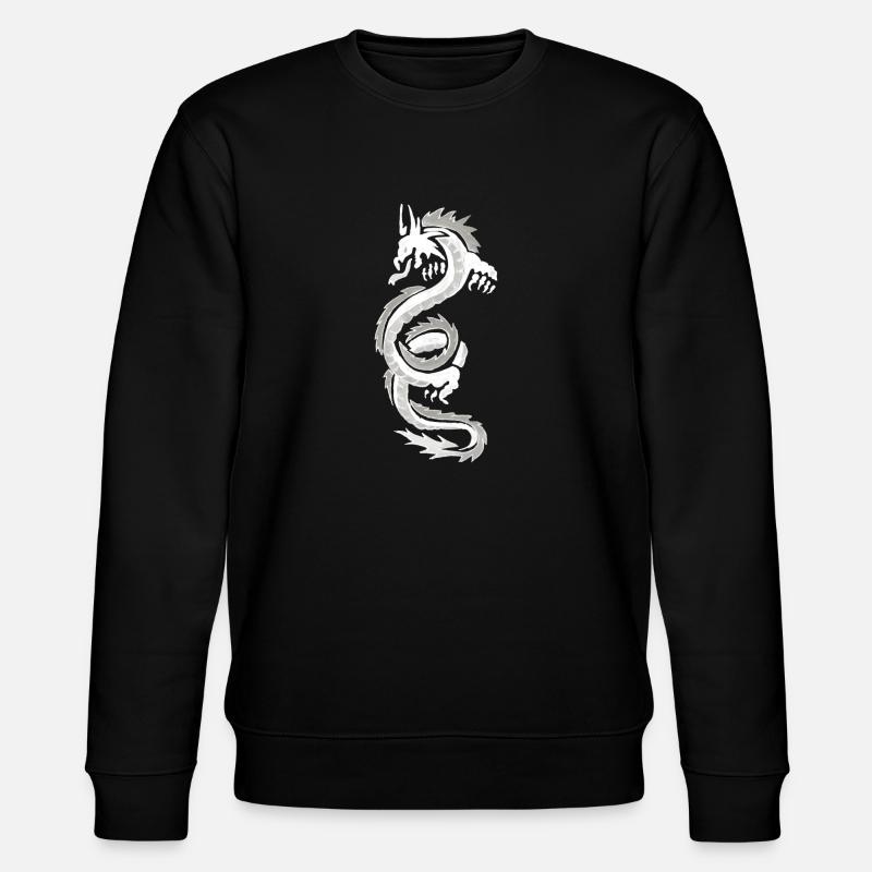 dragon blanc et gris - Sweat bio CHANGER Stanley/Stella Unisexe - noir