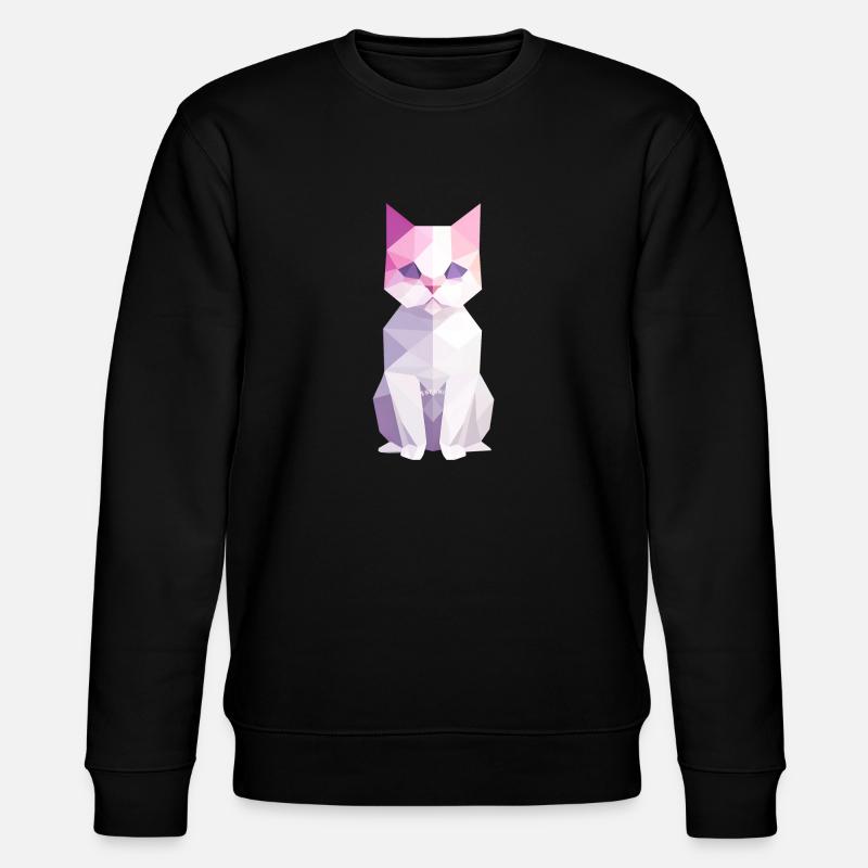 Chat géométrique - Sweat bio CHANGER Stanley/Stella Unisexe - noir