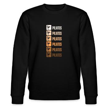 Pilates - Stanley/Stella CHANGER Unisex Organic Sweatshirt - black - Front - Nik (191cm) & Marisol (170cm)