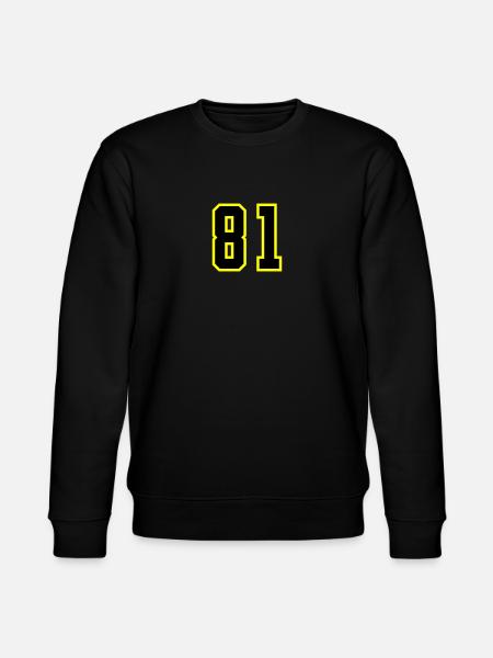 81 Number Jersey - Stanley/Stella CHANGER Unisex Organic Sweatshirt - black