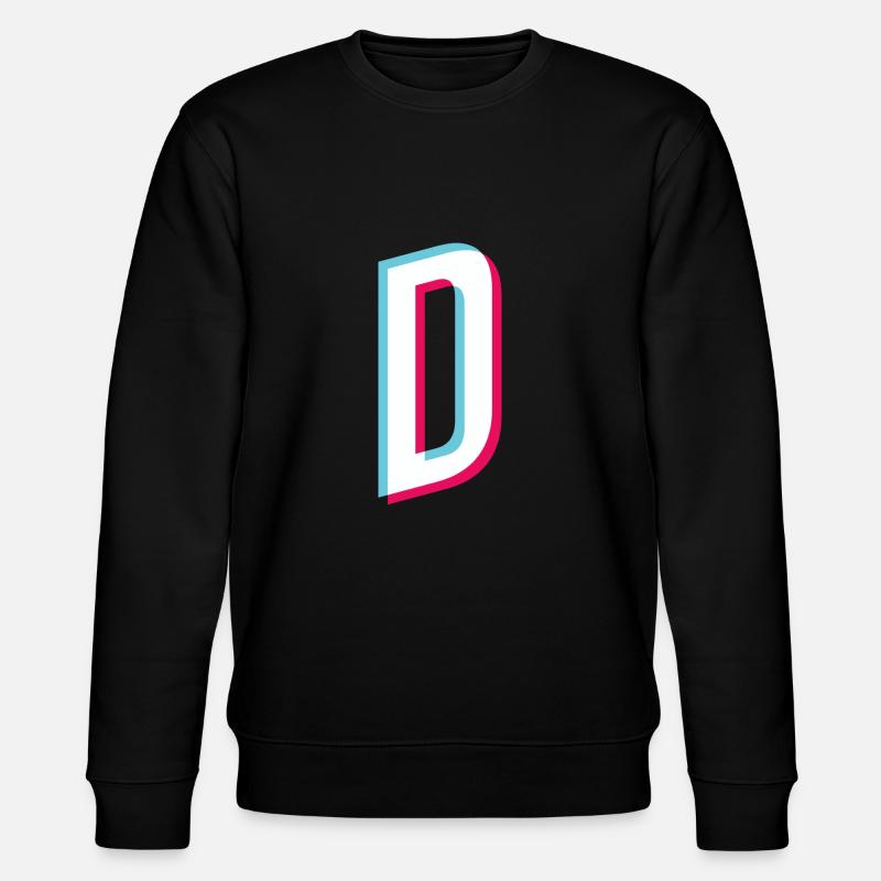 D - Buchstabe D - Stanley/Stella Unisex Bio-Sweatshirt CHANGER  - Schwarz