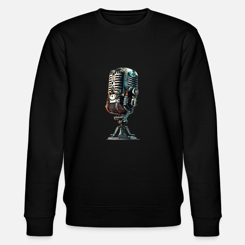 Microphone - Stanley/Stella CHANGER Unisex Organic Sweatshirt - black