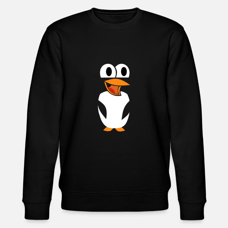 Lustiger Pinguin - Stanley/Stella Unisex Bio-Sweatshirt CHANGER  - Schwarz