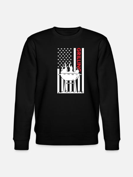 Griller Us Flag Grilling - Stanley/Stella Unisex Bio-Sweatshirt CHANGER - Schwarz
