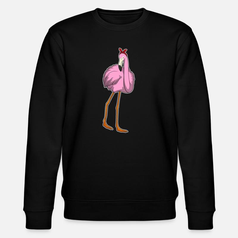 Flamingo Schleife - Stanley/Stella Unisex Bio-Sweatshirt CHANGER  - Schwarz