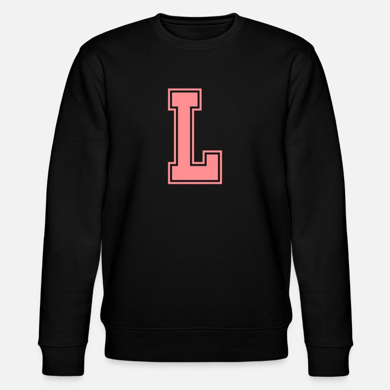 Buchstabe L - Stanley/Stella Unisex Bio-Sweatshirt CHANGER  - Schwarz