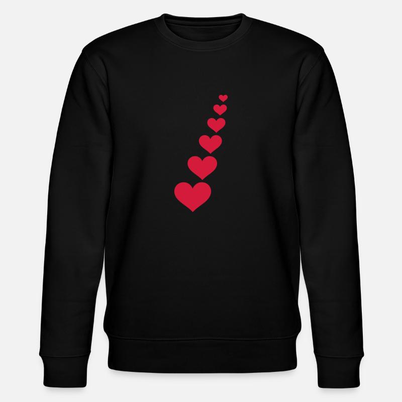 Herzen - Stanley/Stella Unisex Bio-Sweatshirt CHANGER  - Schwarz
