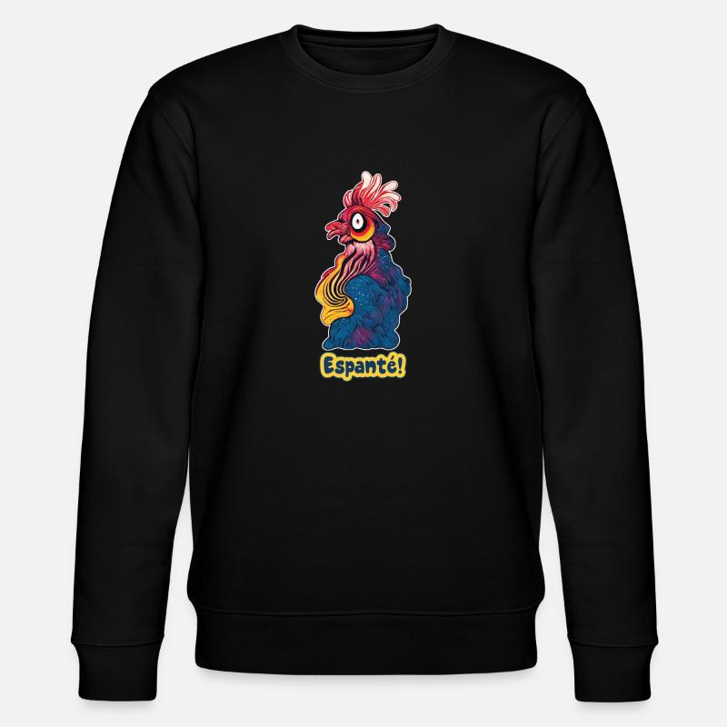 Spaced rooster - Stanley/Stella CHANGER Unisex Organic Sweatshirt - black