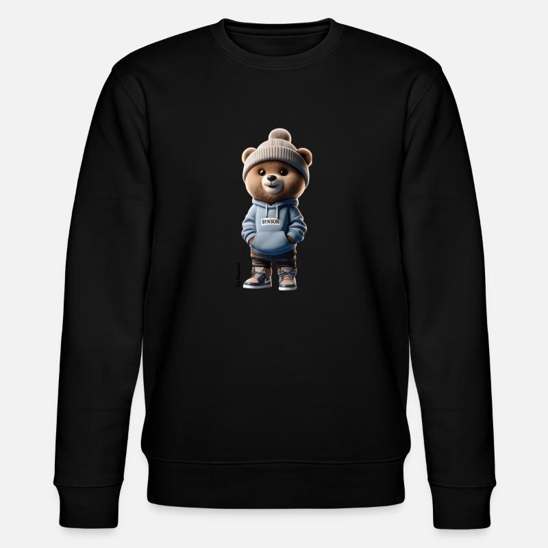 Baer mit Hoodie - Stanley/Stella Unisex Bio-Sweatshirt CHANGER  - Schwarz