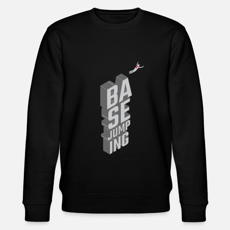 Basejumping - freier Fall - Stanley/Stella Unisex Bio-Sweatshirt CHANGER  - Schwarz