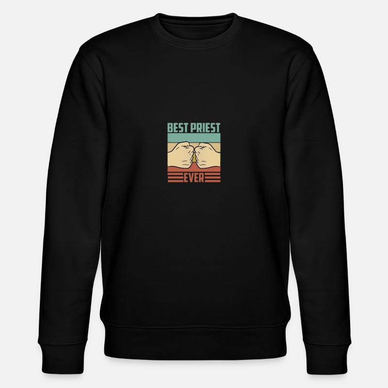 Bester Priester ever - Stanley/Stella Unisex Bio-Sweatshirt CHANGER  - Schwarz