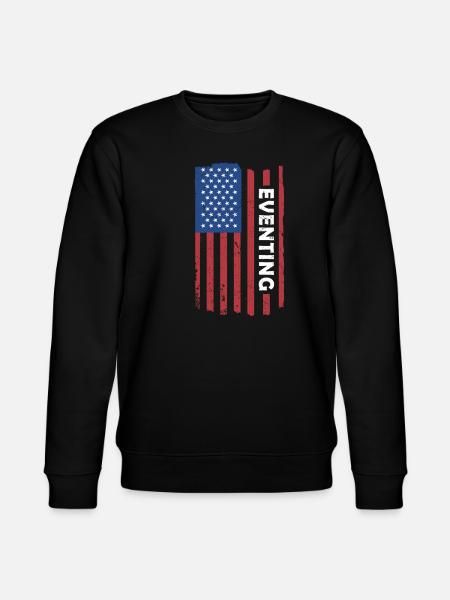 Rider Us Flag Eventing - Stanley/Stella CHANGER Unisex Organic Sweatshirt - black