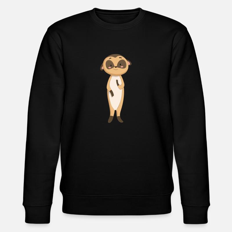 Meerkatze Erdmännchen - Stanley/Stella Unisex Bio-Sweatshirt CHANGER  - Schwarz
