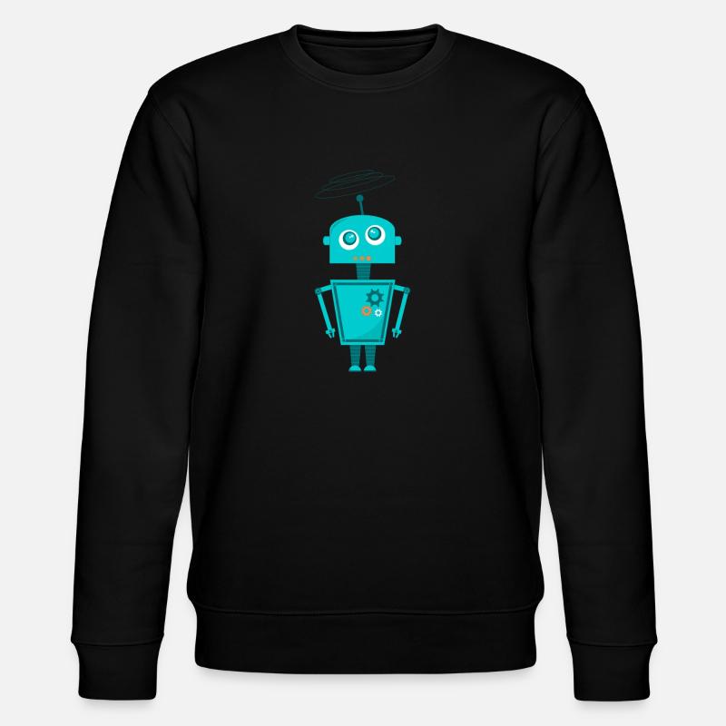 Roboter - Stanley/Stella Unisex Bio-Sweatshirt CHANGER  - Schwarz