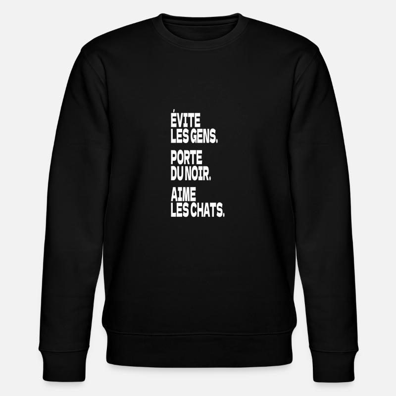 évite les gens - Sweat bio CHANGER Stanley/Stella Unisexe - noir