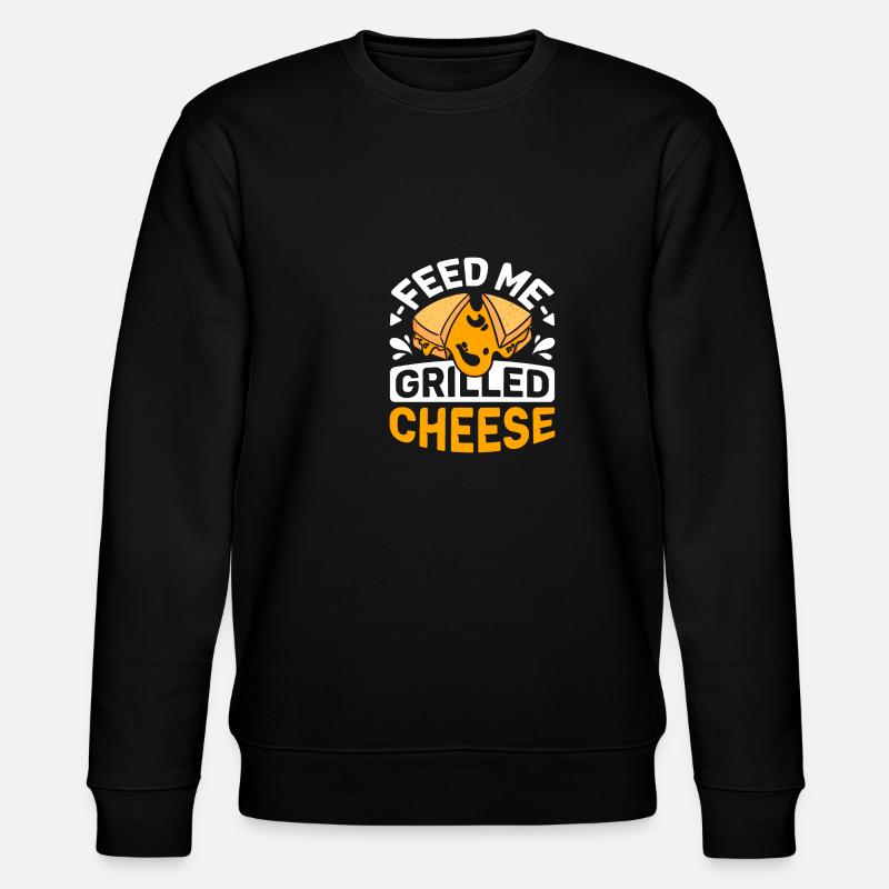Nourrissez-moi Grilled cheese - Sweat bio CHANGER Stanley/Stella Unisexe - noir