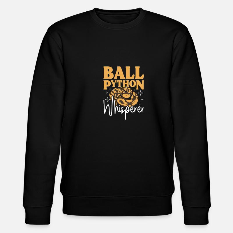 Ball python whisperer - Stanley/Stella Unisex Bio-Sweatshirt CHANGER  - Schwarz