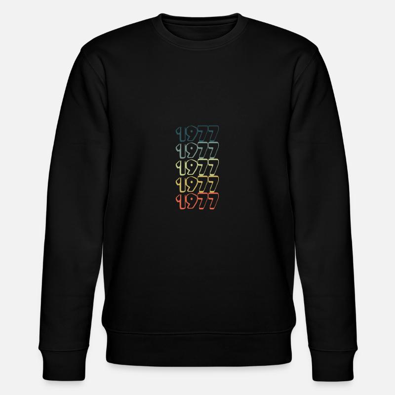 Anniversaire en 1977 - Sweat bio CHANGER Stanley/Stella Unisexe - noir