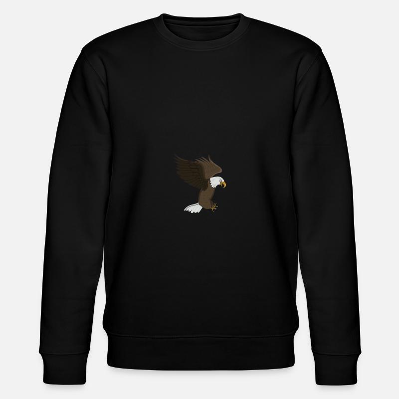 bald eagle - Stanley/Stella CHANGER Unisex Organic Sweatshirt - black