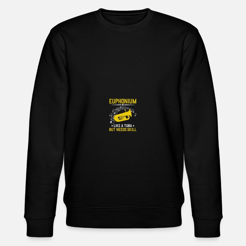 Deep brass marching baritone euphonium - Stanley/Stella CHANGER Unisex Organic Sweatshirt - black