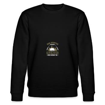 Hog Hunter Schweinejagd - Stanley/Stella Unisex Bio-Sweatshirt CHANGER  - Schwarz - Vorne - Nik (191cm) & Marisol (170cm)