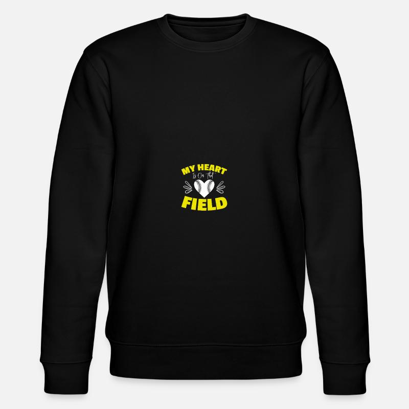 Baseball Softball Mom - Stanley/Stella CHANGER Unisex Organic Sweatshirt - black