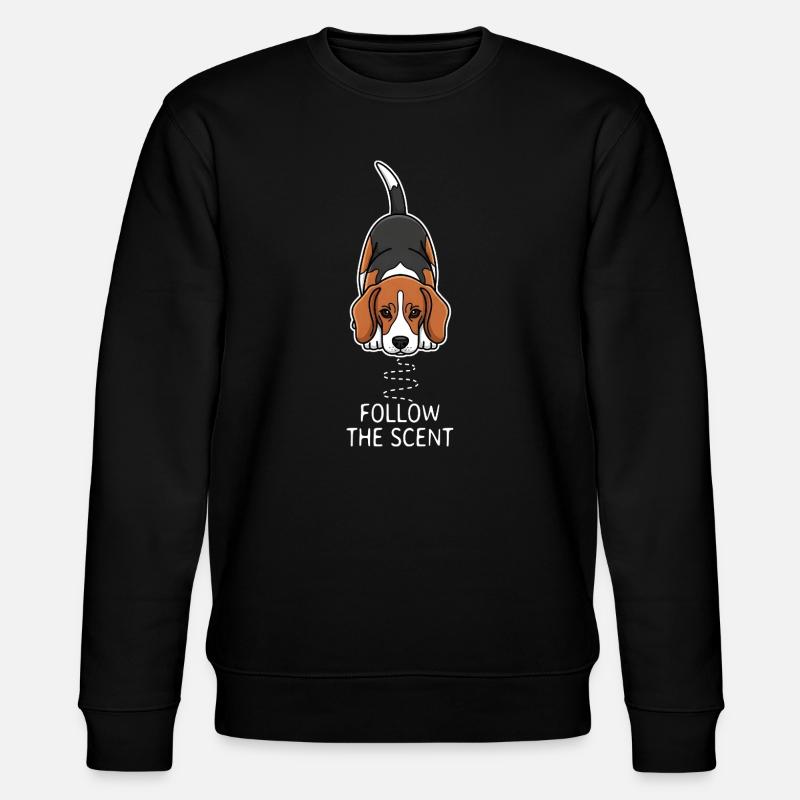 Suivez le design Scent Beagle - Sweat bio CHANGER Stanley/Stella Unisexe - noir