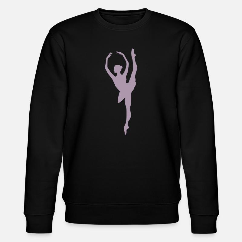 Minimalist Ballet Dancer Silhouette - Stanley/Stella CHANGER Unisex Organic Sweatshirt - black