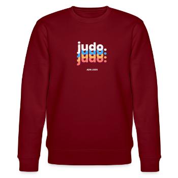 Judo Style - Stanley/Stella CHANGER Unisex Organic Sweatshirt - burgundy - Front - Nik (191cm) & Marisol (170cm)