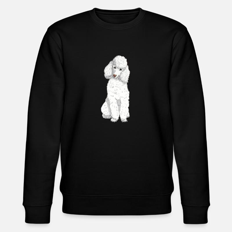 Caniche jouet blanc - Sweat bio CHANGER Stanley/Stella Unisexe - noir