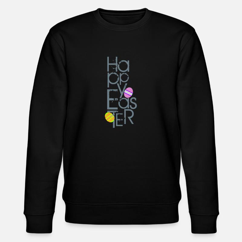 Frohe Ostern - Stanley/Stella Unisex Bio-Sweatshirt CHANGER  - Schwarz