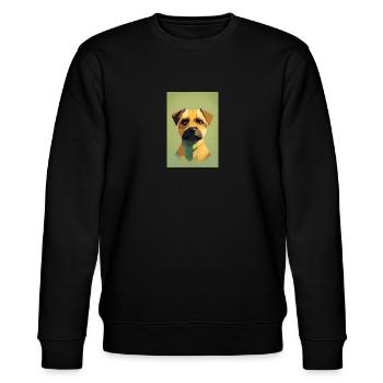 Border Terrier - Sweat bio CHANGER Stanley/Stella Unisexe - noir - Devant - Nik (191cm) & Marisol (170cm)
