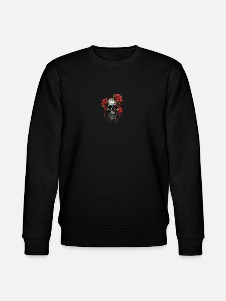 Crâne de fleur - Sweat bio CHANGER Stanley/Stella Unisexe - noir