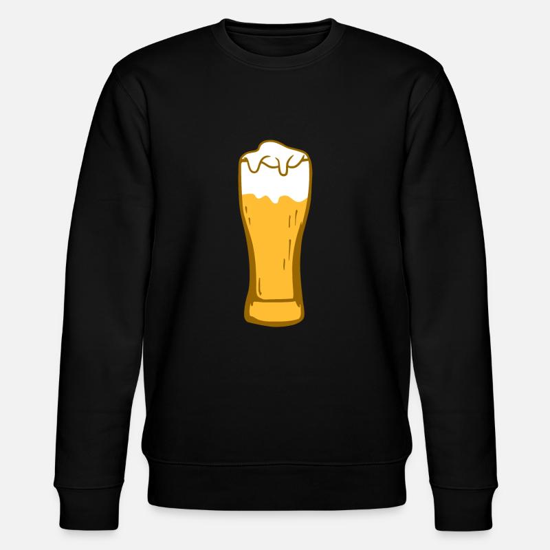Weizenbier Bierglas - Stanley/Stella Unisex Bio-Sweatshirt CHANGER  - Schwarz