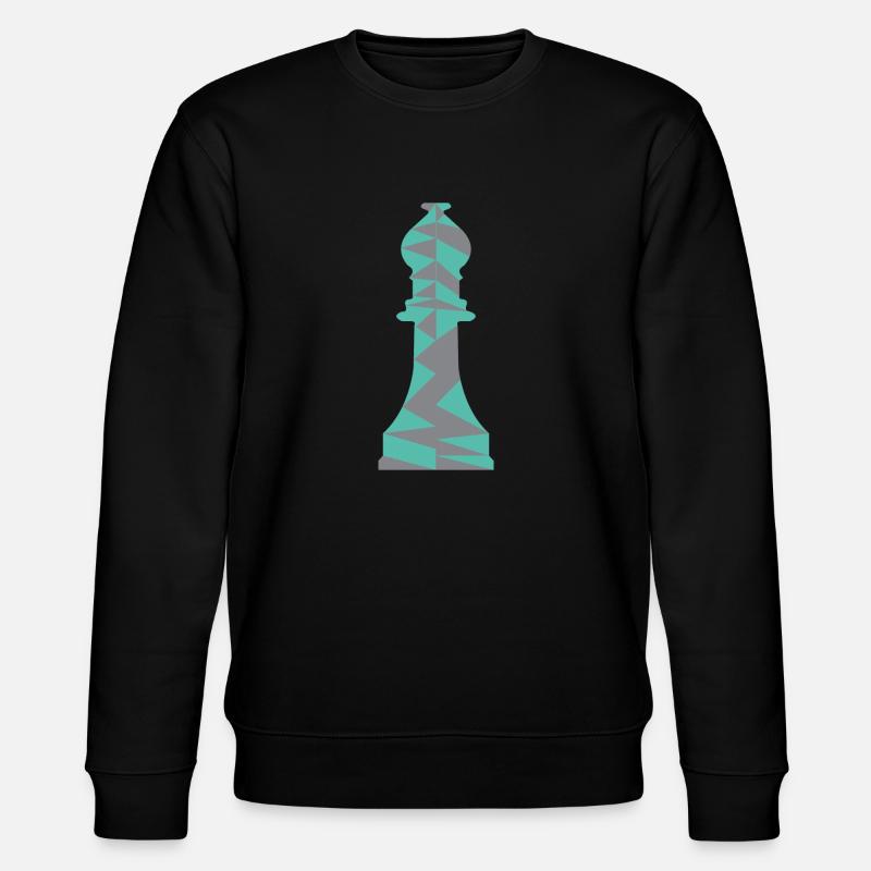 SCHACH LÄUFER/POLYGON - Stanley/Stella Unisex Bio-Sweatshirt CHANGER  - Schwarz