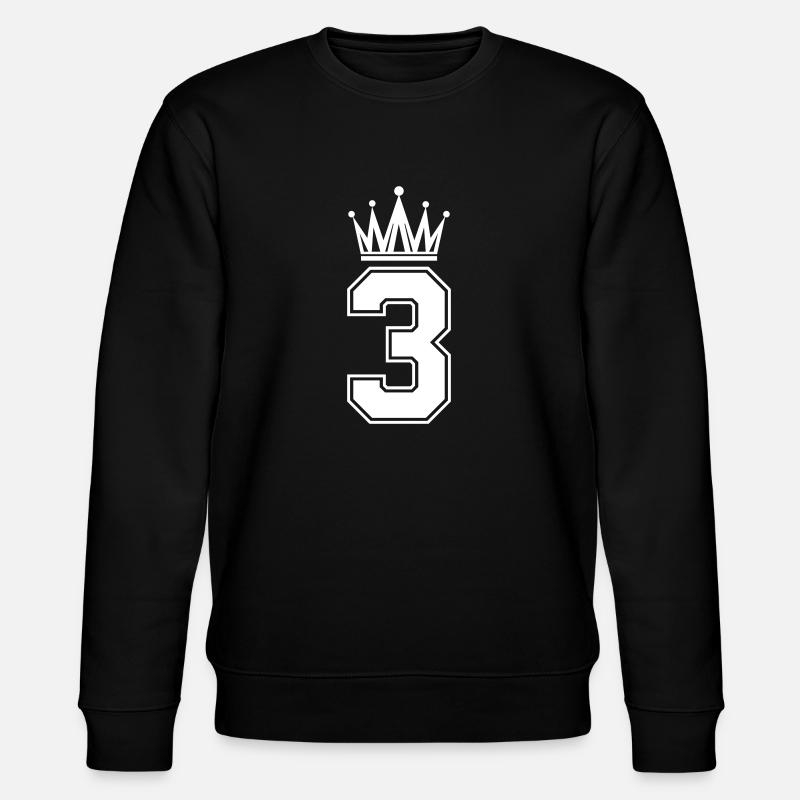 3 Krone - Stanley/Stella Unisex Bio-Sweatshirt CHANGER  - Schwarz