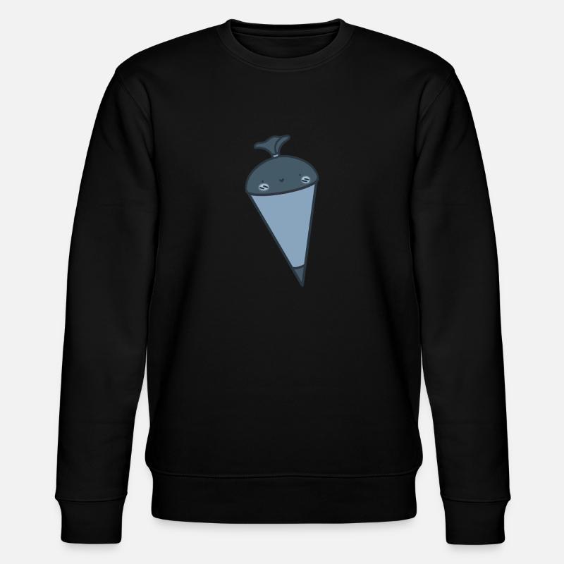 Süße Blaue Schultüte - Stanley/Stella Unisex Bio-Sweatshirt CHANGER  - Schwarz