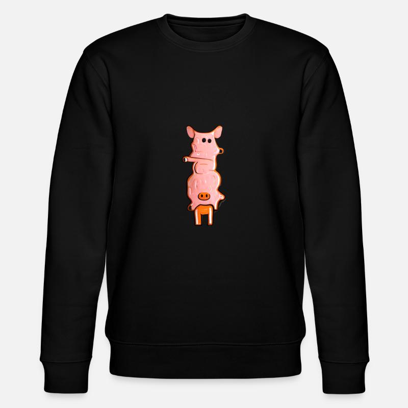Schweine Lustig - Stanley/Stella Unisex Bio-Sweatshirt CHANGER  - Schwarz