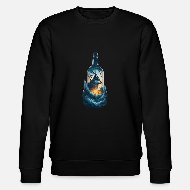 Wolf - Stanley/Stella CHANGER Unisex Organic Sweatshirt - black