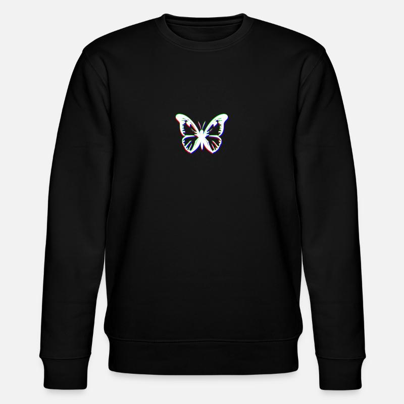 RGB-Schmetterling - Stanley/Stella Unisex Bio-Sweatshirt CHANGER  - Schwarz