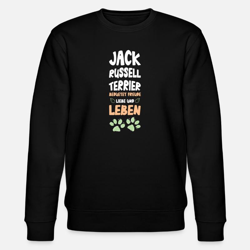 Jack Russell Terrier Lebensfreude - Stanley/Stella Unisex Bio-Sweatshirt CHANGER - Schwarz