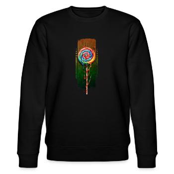 Skurriler Wirbel: Mehrfarbiges Eis am Stiel - Stanley/Stella Unisex Bio-Sweatshirt CHANGER  - Schwarz - Vorne - Nik (191cm) & Marisol (170cm)