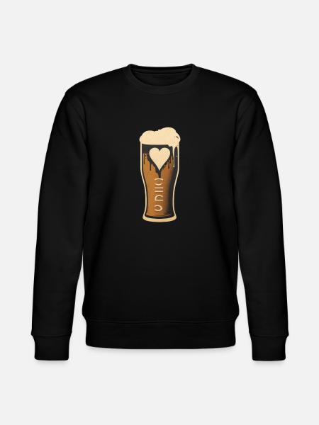 Weizenbier mit Herz - Bierliebe - Stanley/Stella Unisex Bio-Sweatshirt CHANGER - Schwarz