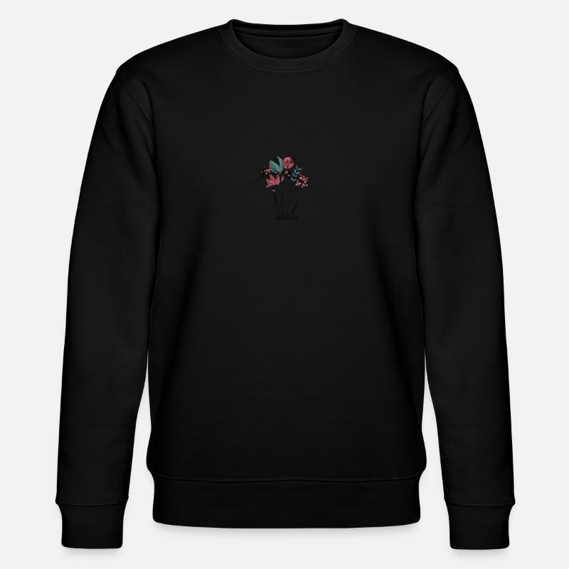 Blumen - Stanley/Stella Unisex Bio-Sweatshirt CHANGER  - Schwarz