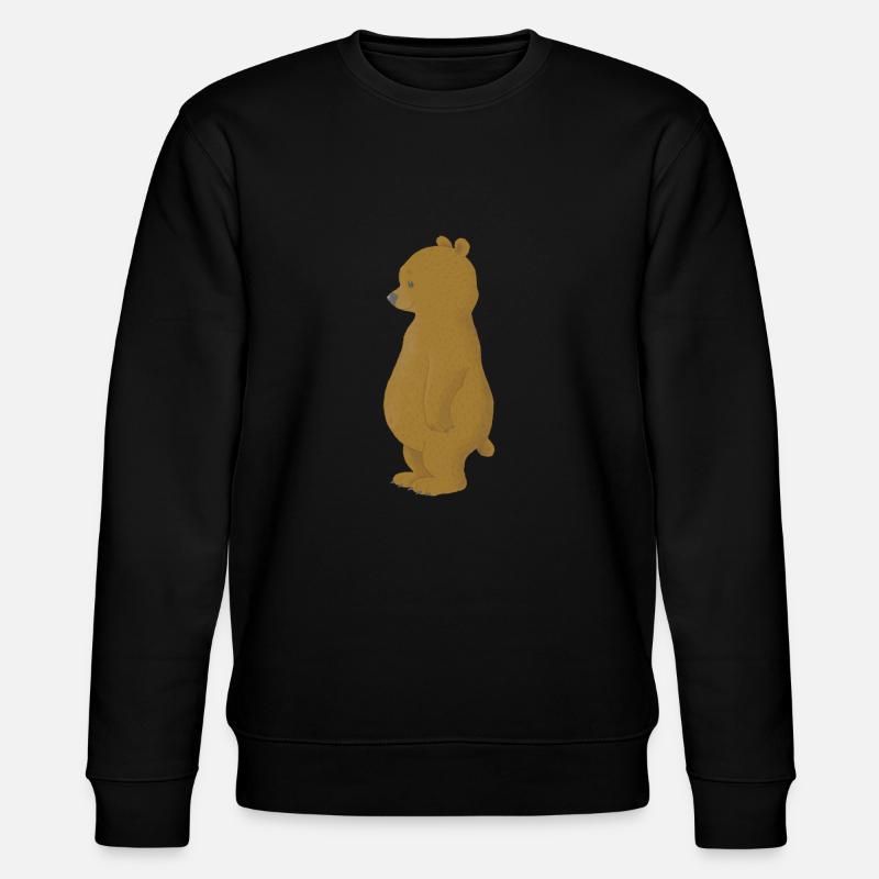 Fröhlicher Bär - Stanley/Stella Unisex Bio-Sweatshirt CHANGER  - Schwarz